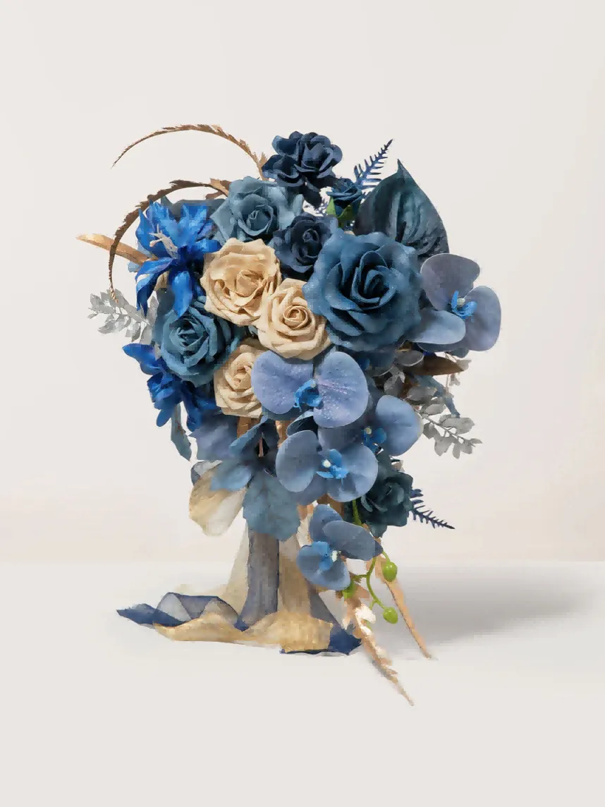 Bouquet de monolithe bleu klein