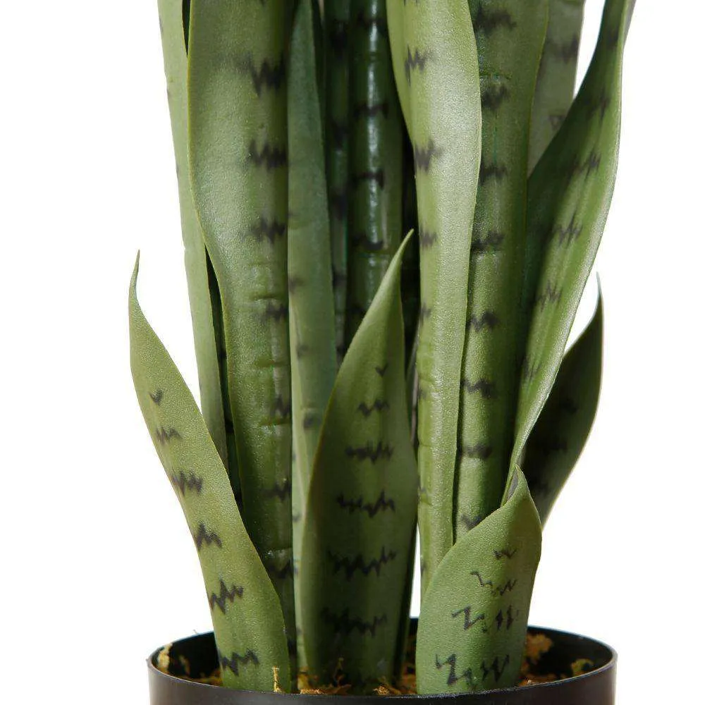 Snake artificiel Sansevieria Green Plante en pot