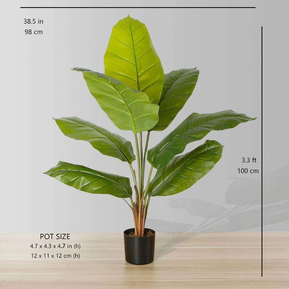 Plante en pot à feuilles spathiphiphyllum artificielles (plusieurs tailles)