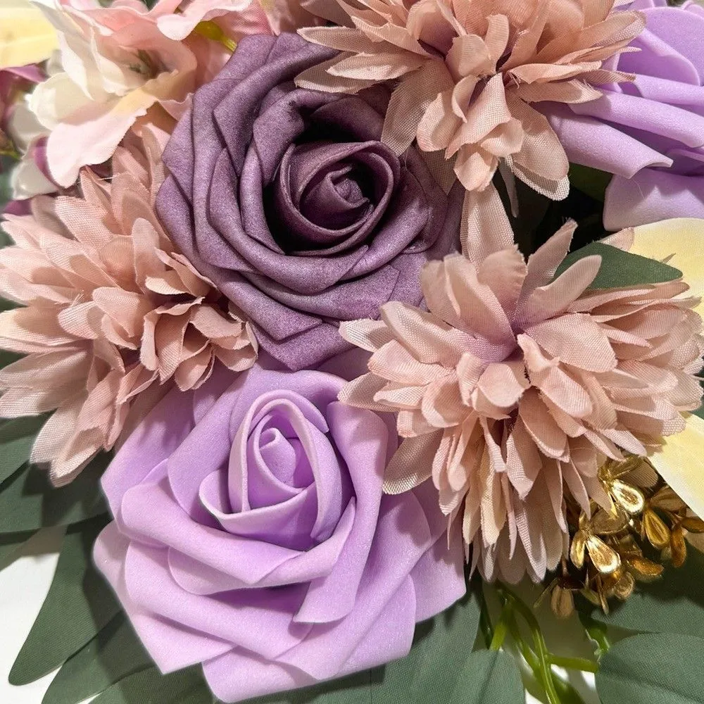 Signe fleur violet plus