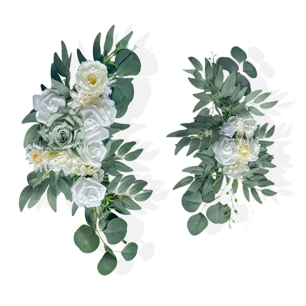 Signer la fleur verte et blanc