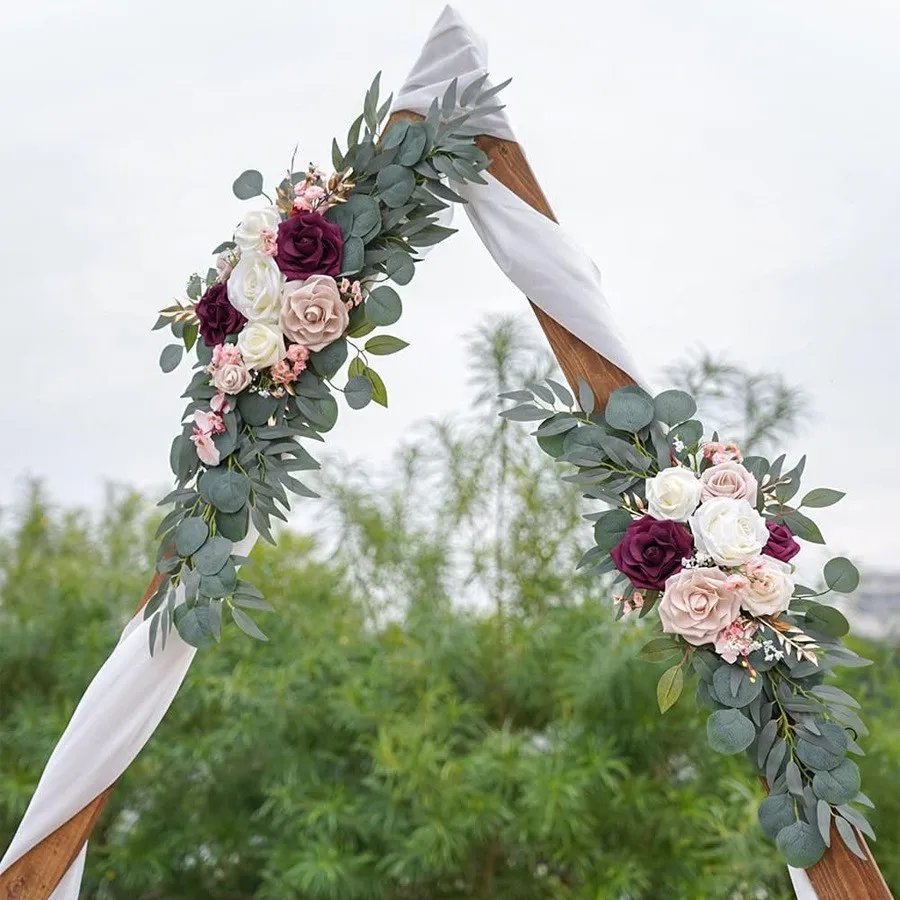 Signe senior fleur blanche et bourgogne