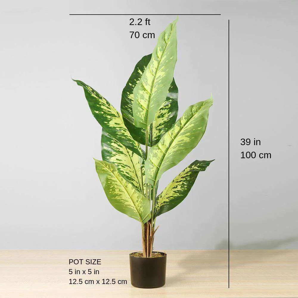 Plante en pot à feuilles persistantes artificielles