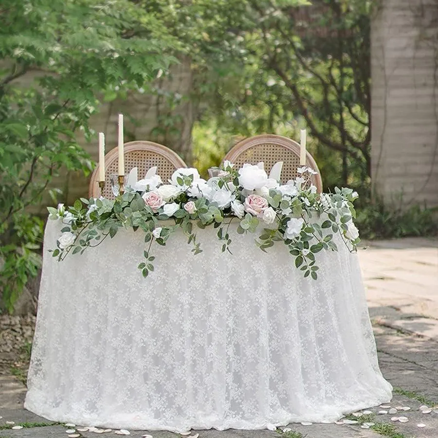 Blanc et blush rose
