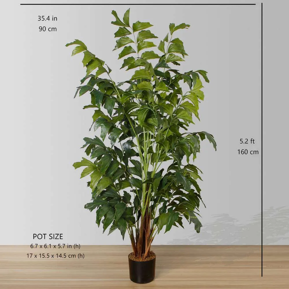 Plante en pot artificielle de palmier en queue de poisson (taille multiple)