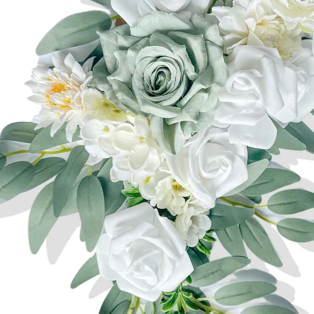 Signer la fleur verte et blanc