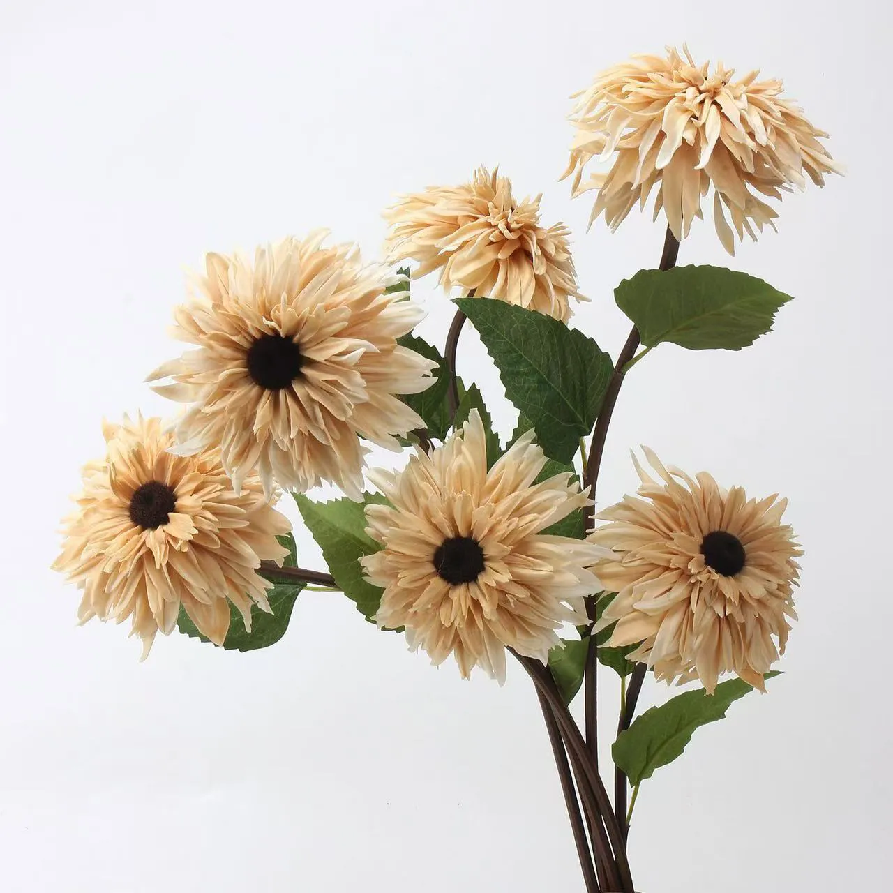 The application of blue silk flower