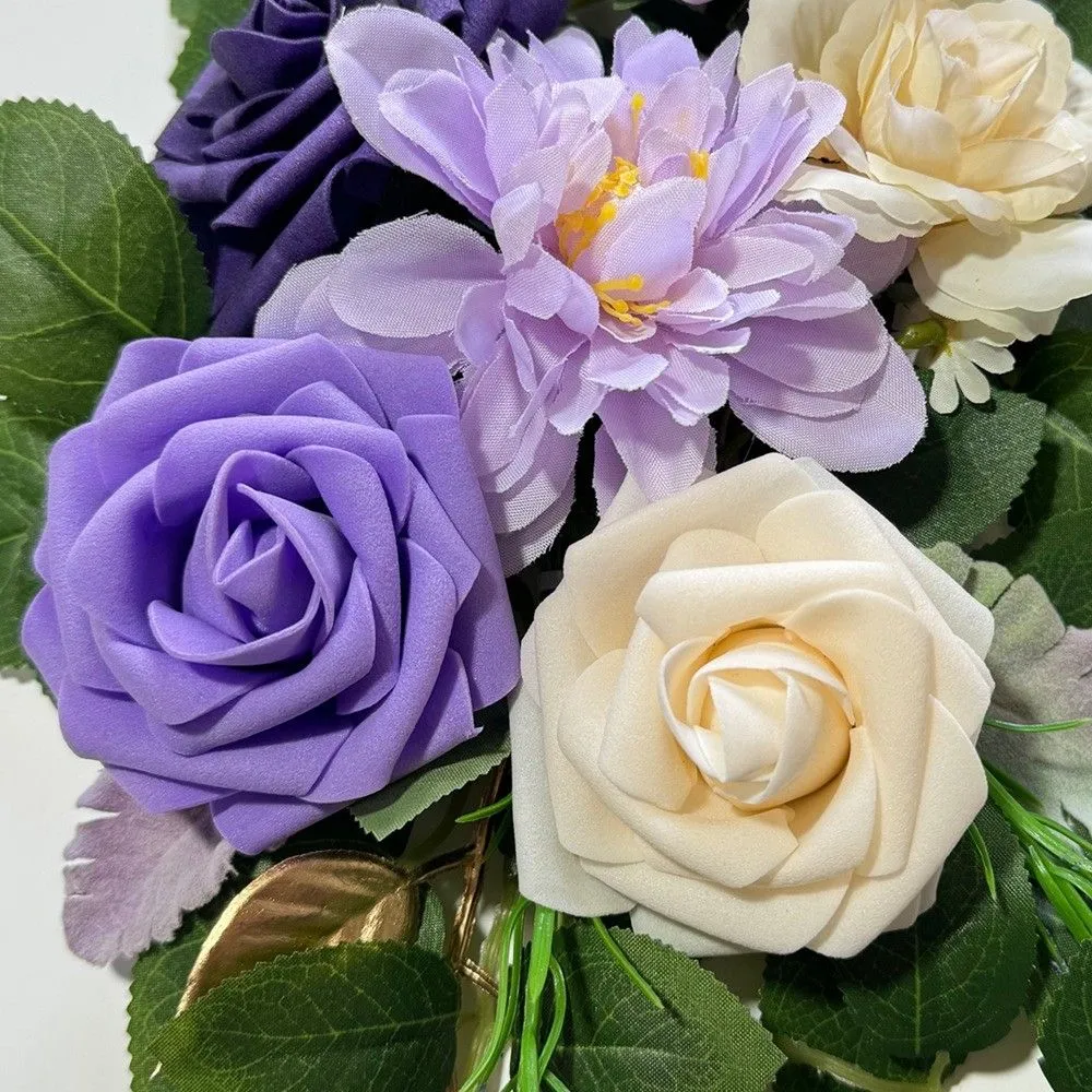 Signe fleur violette et vert