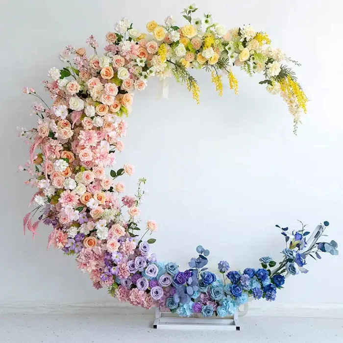 Arc de fleur de lune réglée pour le décor de proposition de fête de mariage