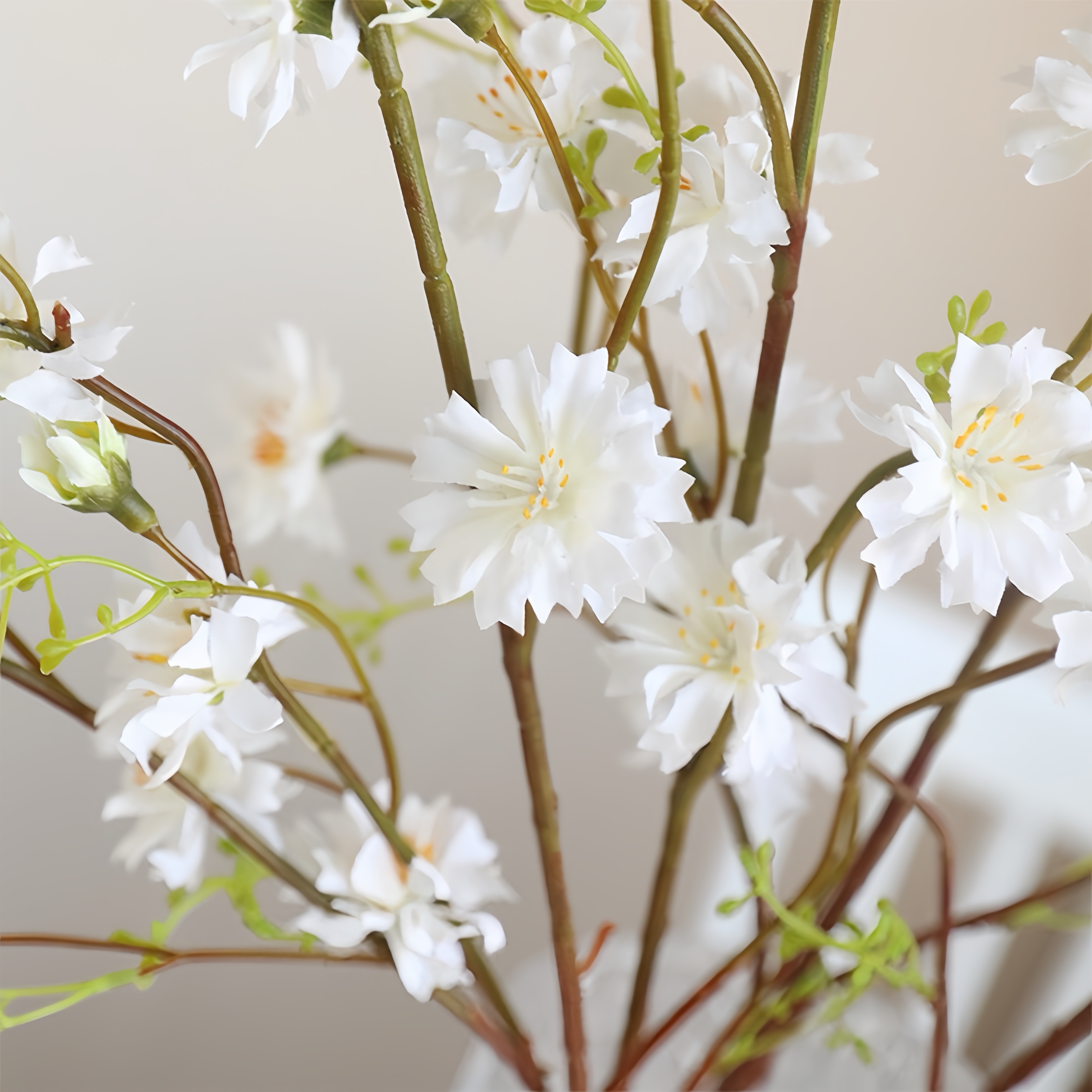 Branche artificielle de chrysanthème de saule