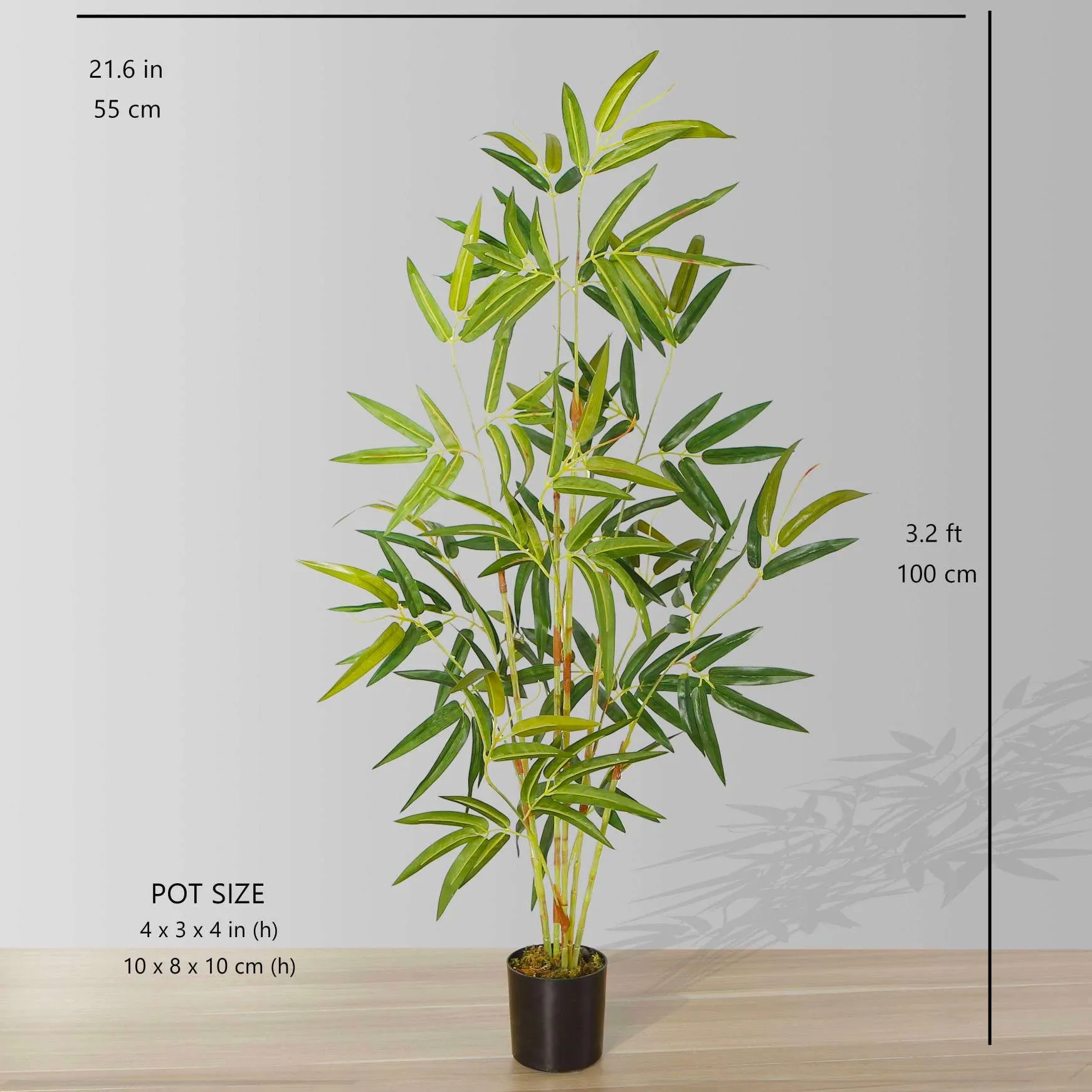 Plante en pot en bambou artificiel