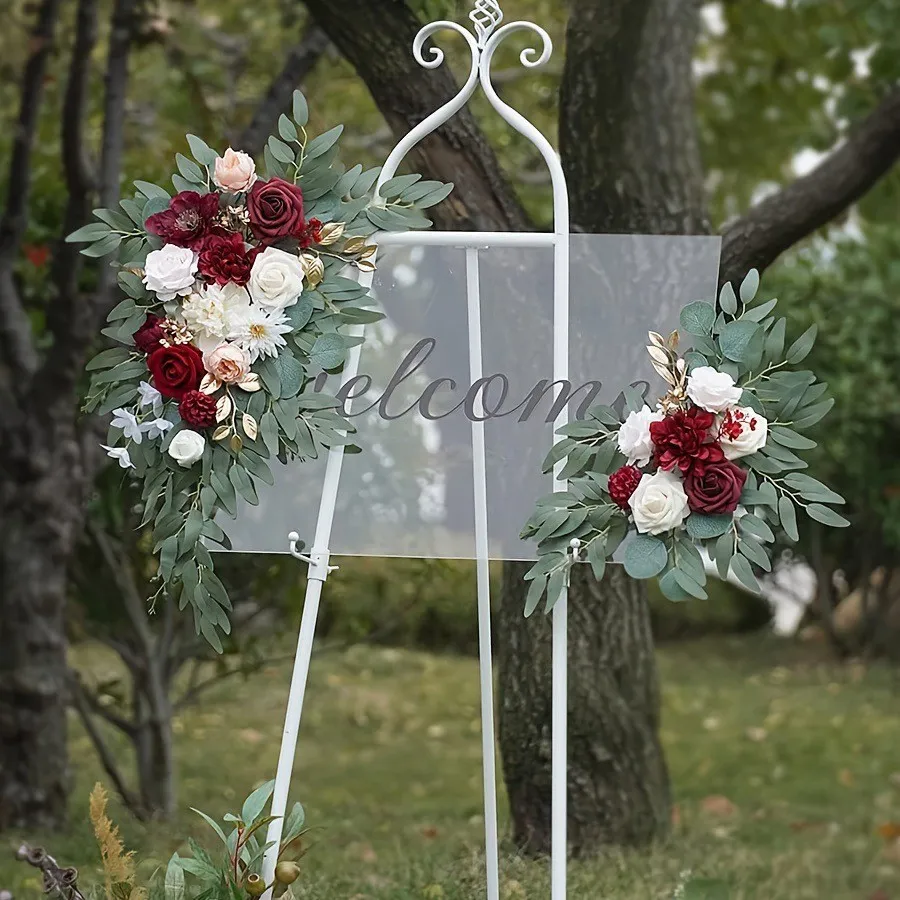 Signe senior fleur rouge et blanc