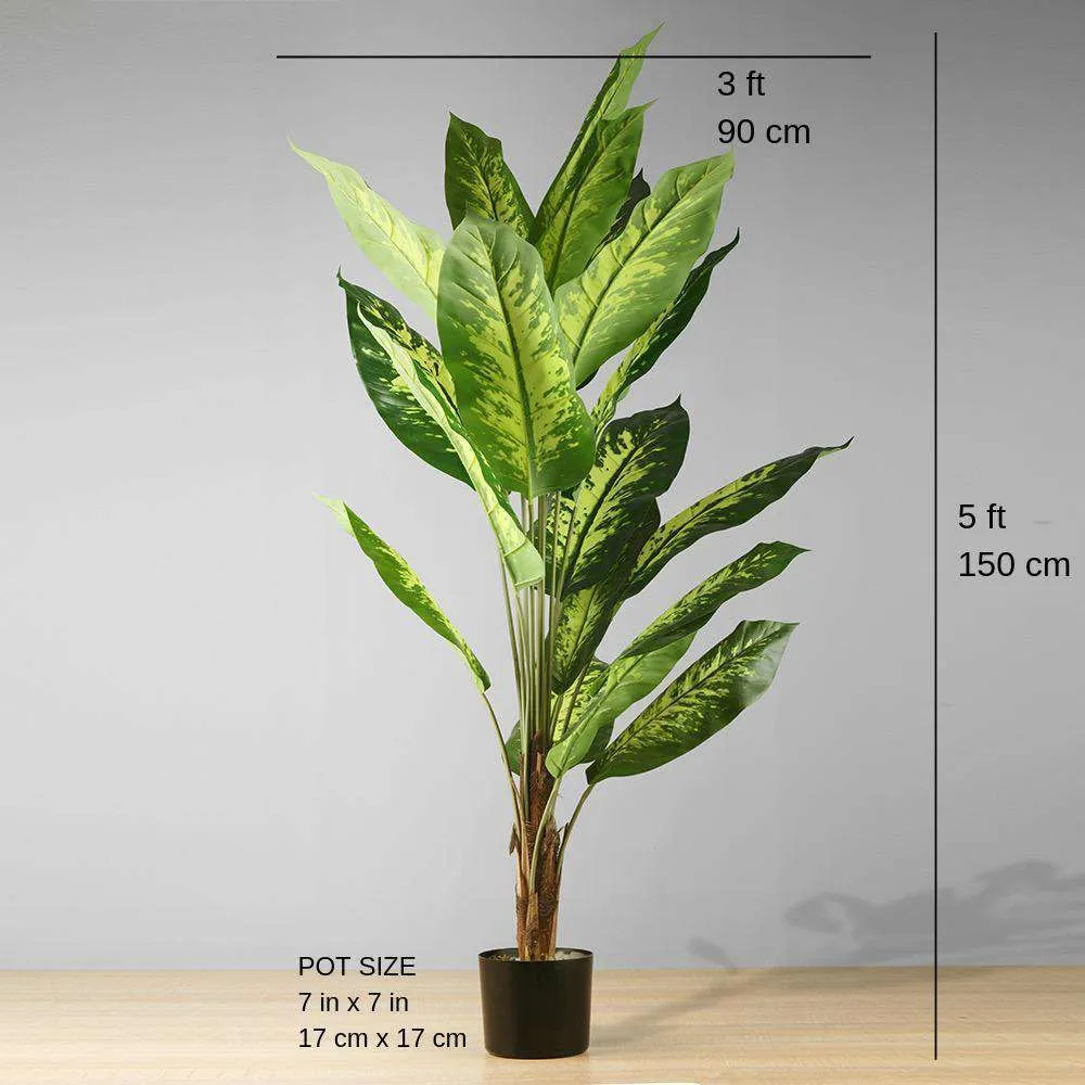 Plante en pot à feuilles persistantes artificielles
