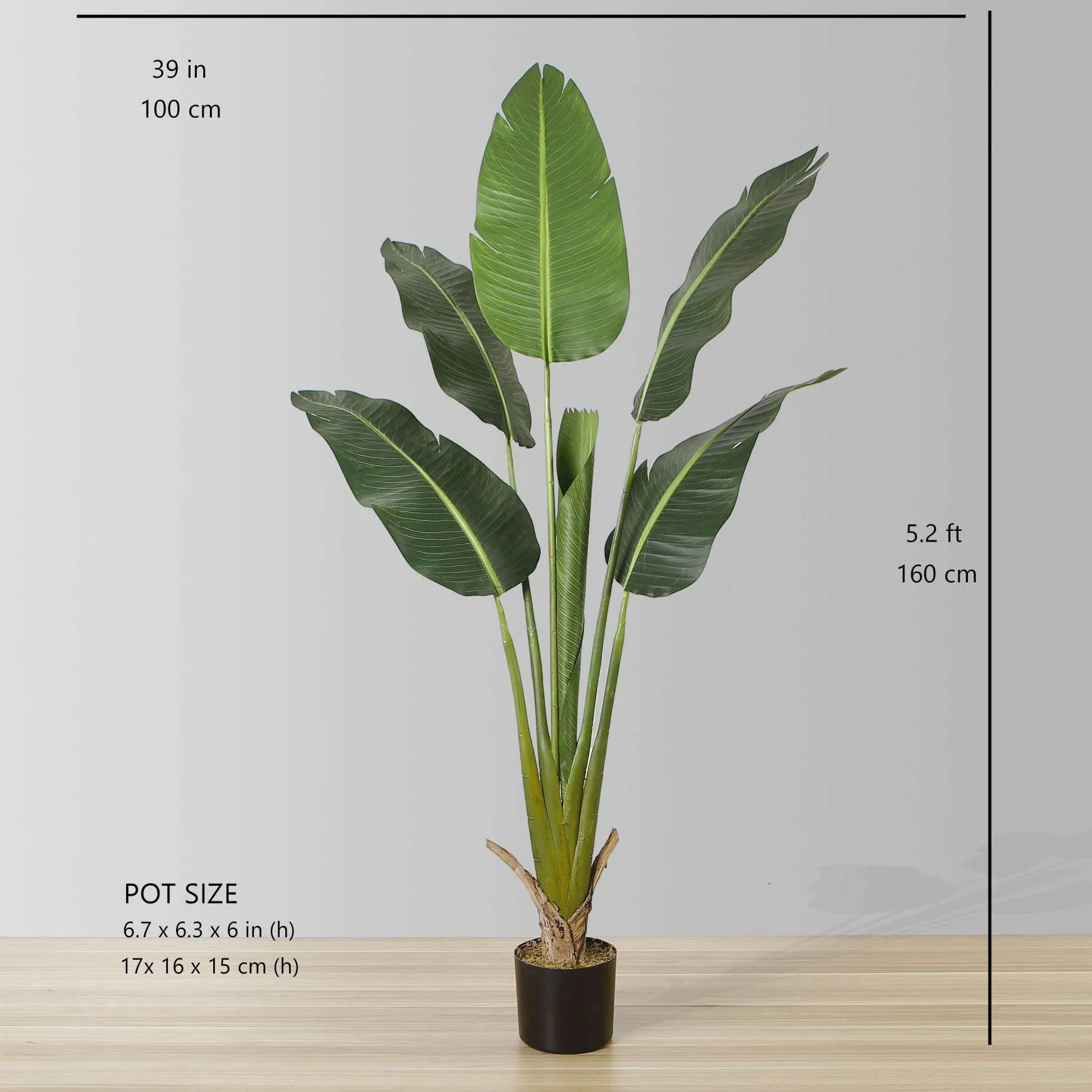 Bird artificiel senior de plante en pot paradis (plusieurs tailles)