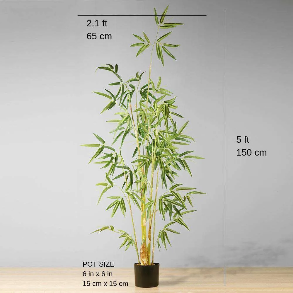Plante en pot en bambou artificiel