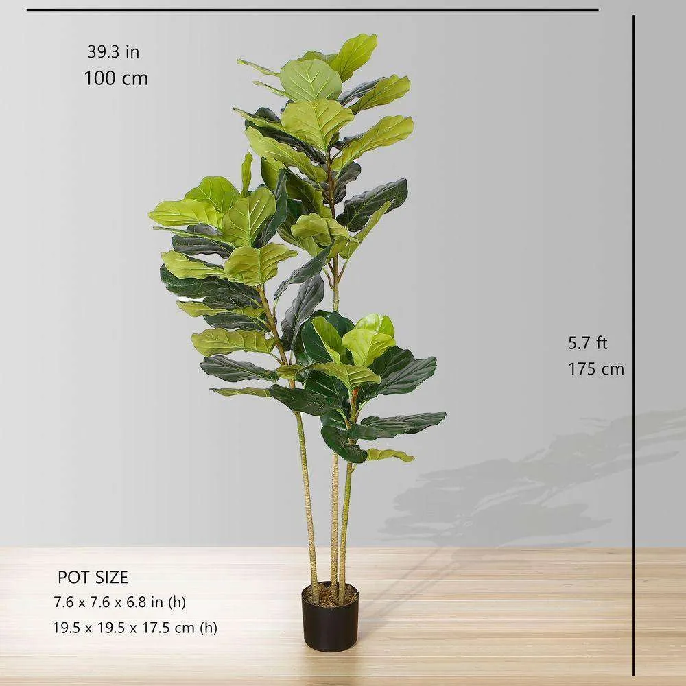 Lyrata Artificial Fiddle Leaf Plante en pot (plusieurs tailles)