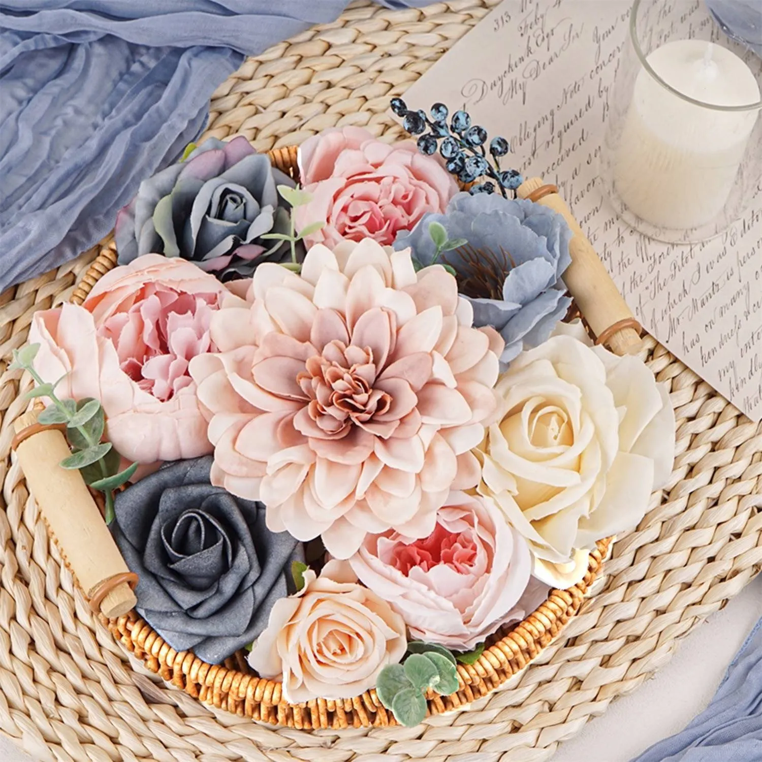 rose et bleu