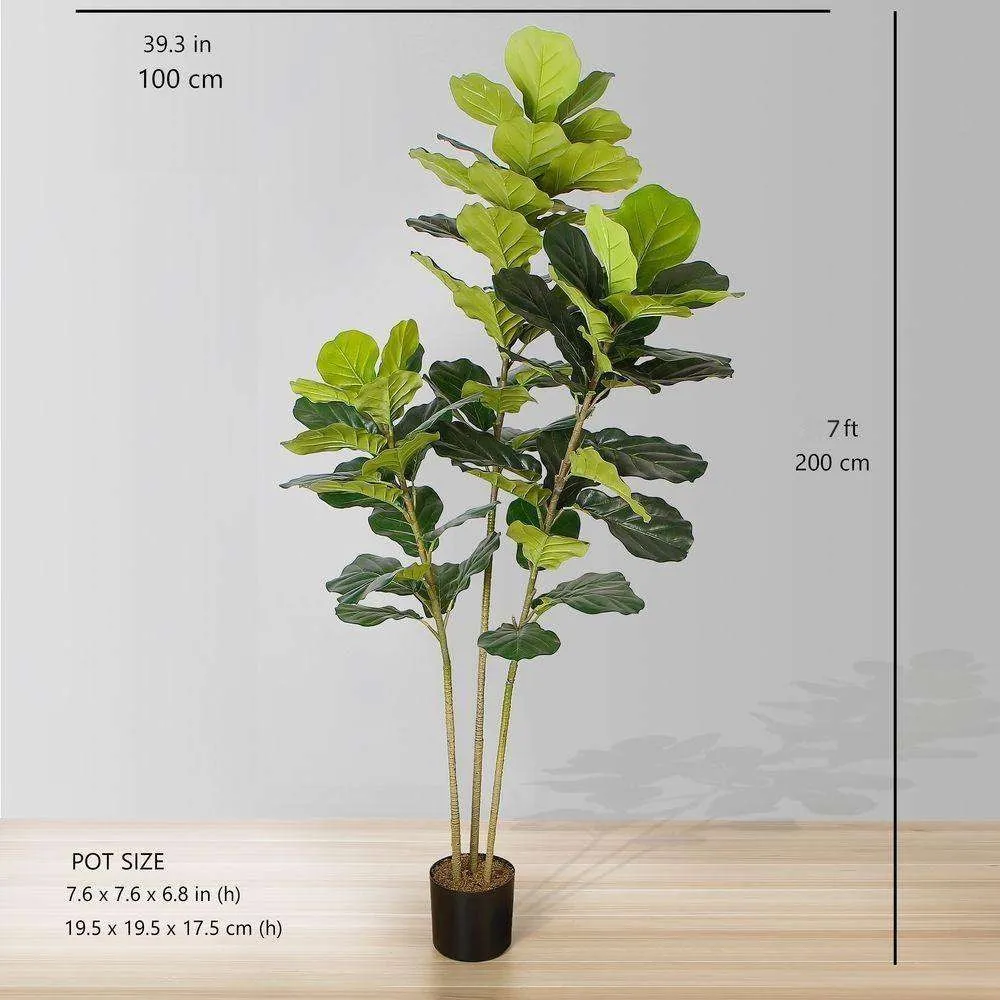 Lyrata Artificial Fiddle Leaf Plante en pot (plusieurs tailles)