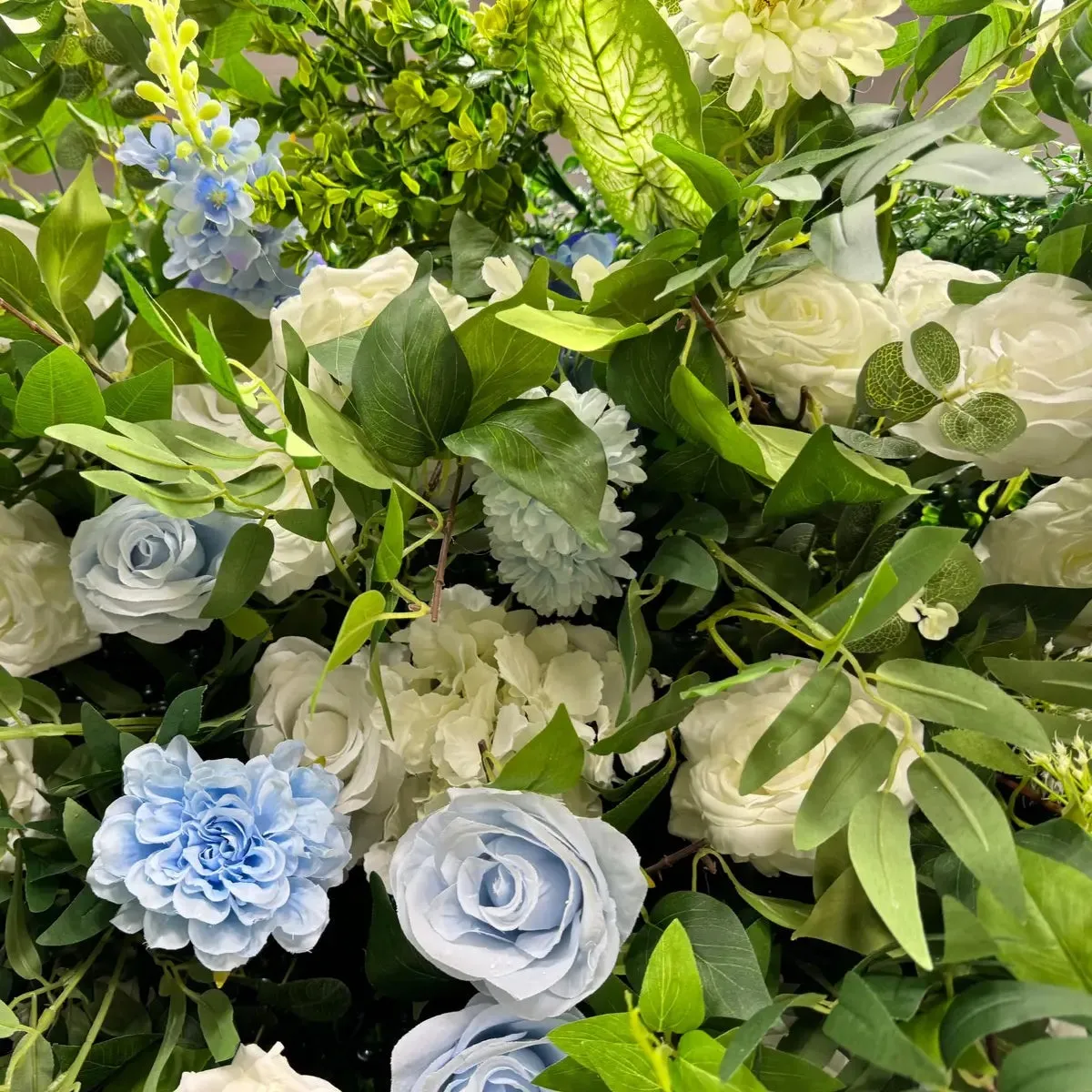 Mur de fleur en vert tissu artificiel roulant rideau en fond floral pour la fête