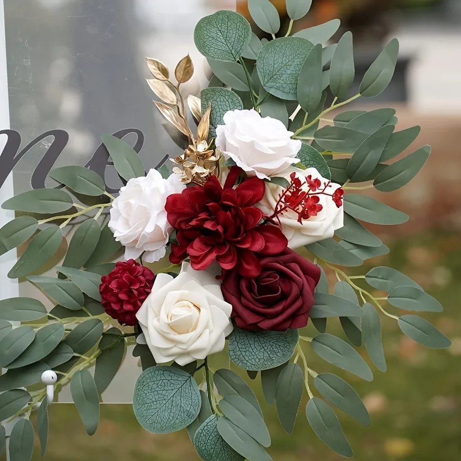 Signe senior fleur rouge et blanc