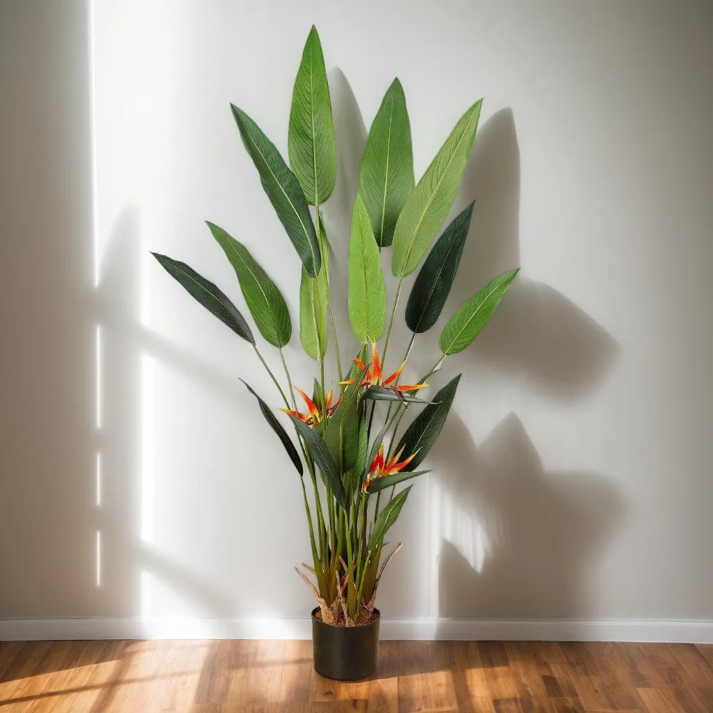 Amber Artificial Bird of Paradise Potted Plant (plusieurs tailles)