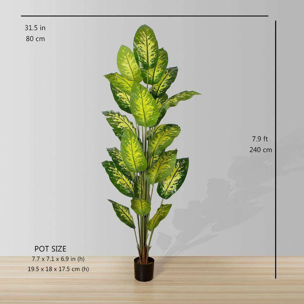 Plante en pot à feuilles persistantes artificielles