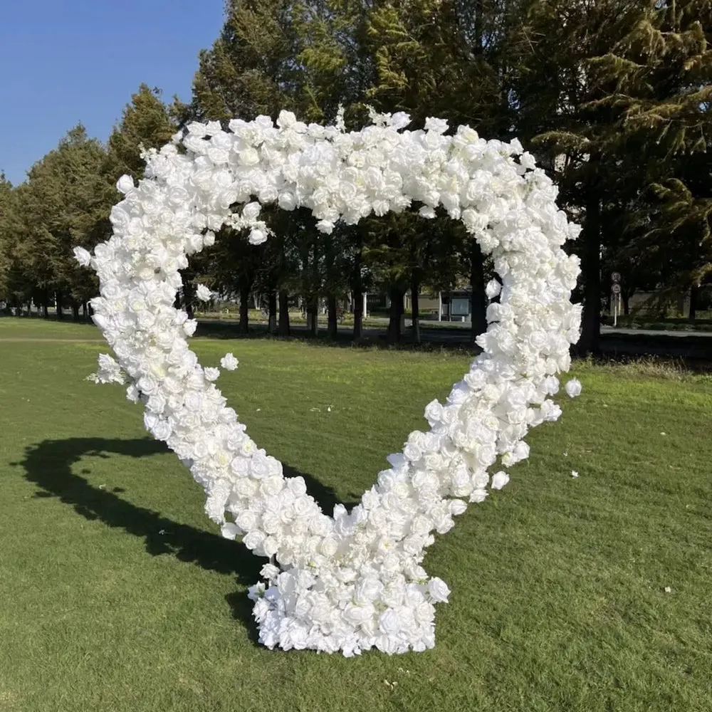 Ybliouke Heart Fleed Floral Arch Set Proposition de mariage décor de fête de mariage