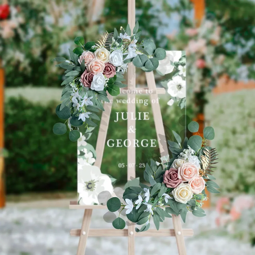 Signe fleur rose gris