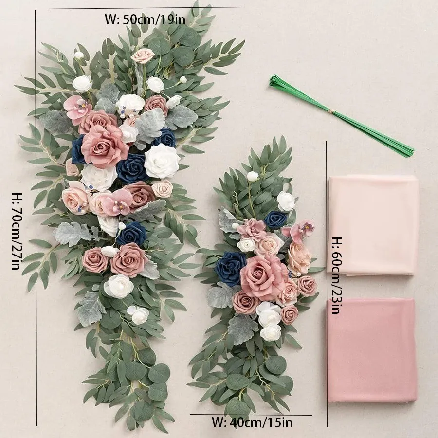 Rose et bleu foncé