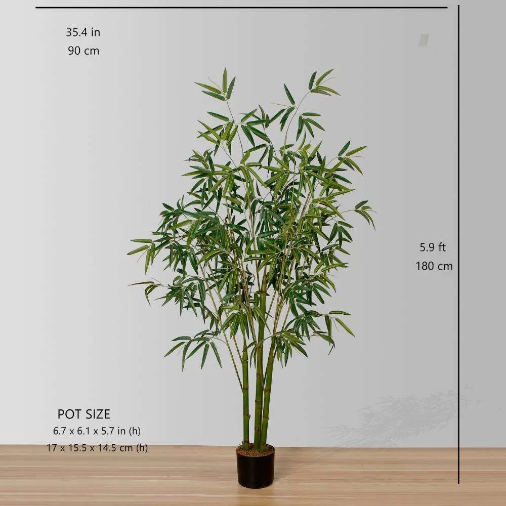 Plante en pot en bambou artificiel
