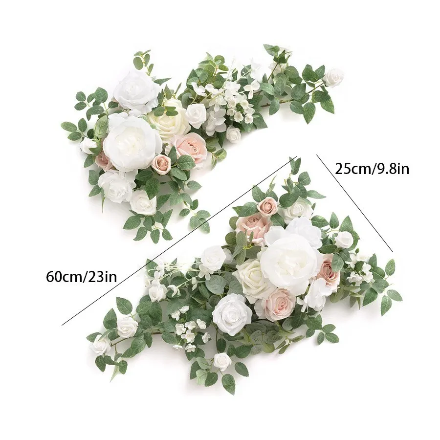 Blanc et blush rose