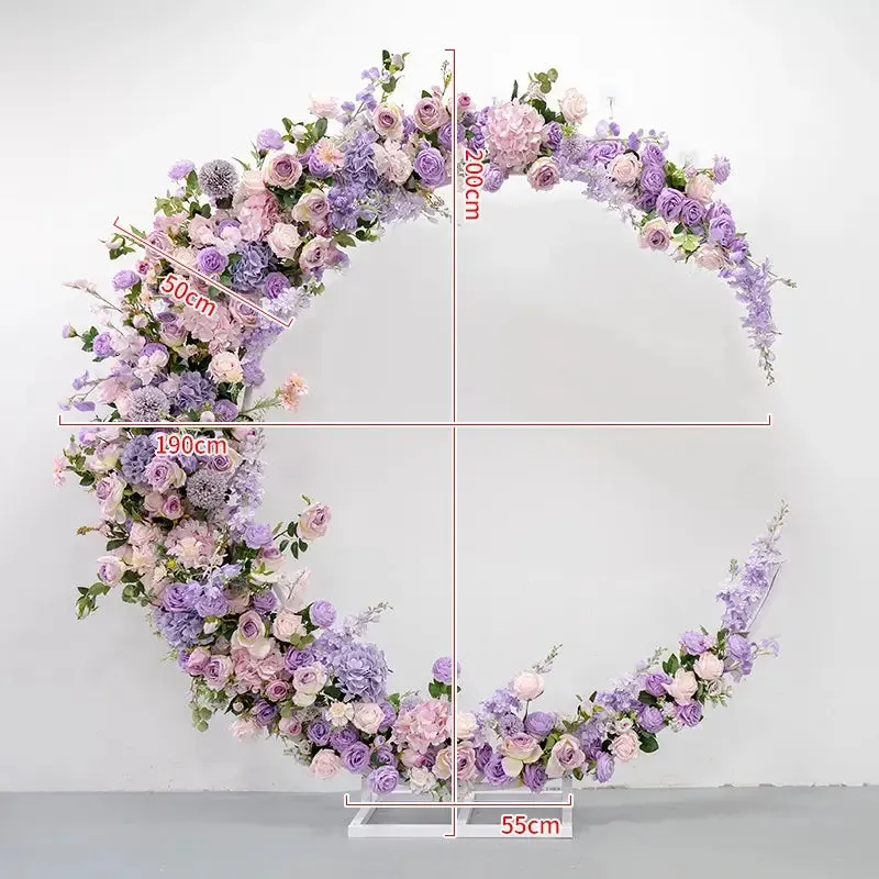 Arc de fleur de lune réglée pour le décor de proposition de fête de mariage