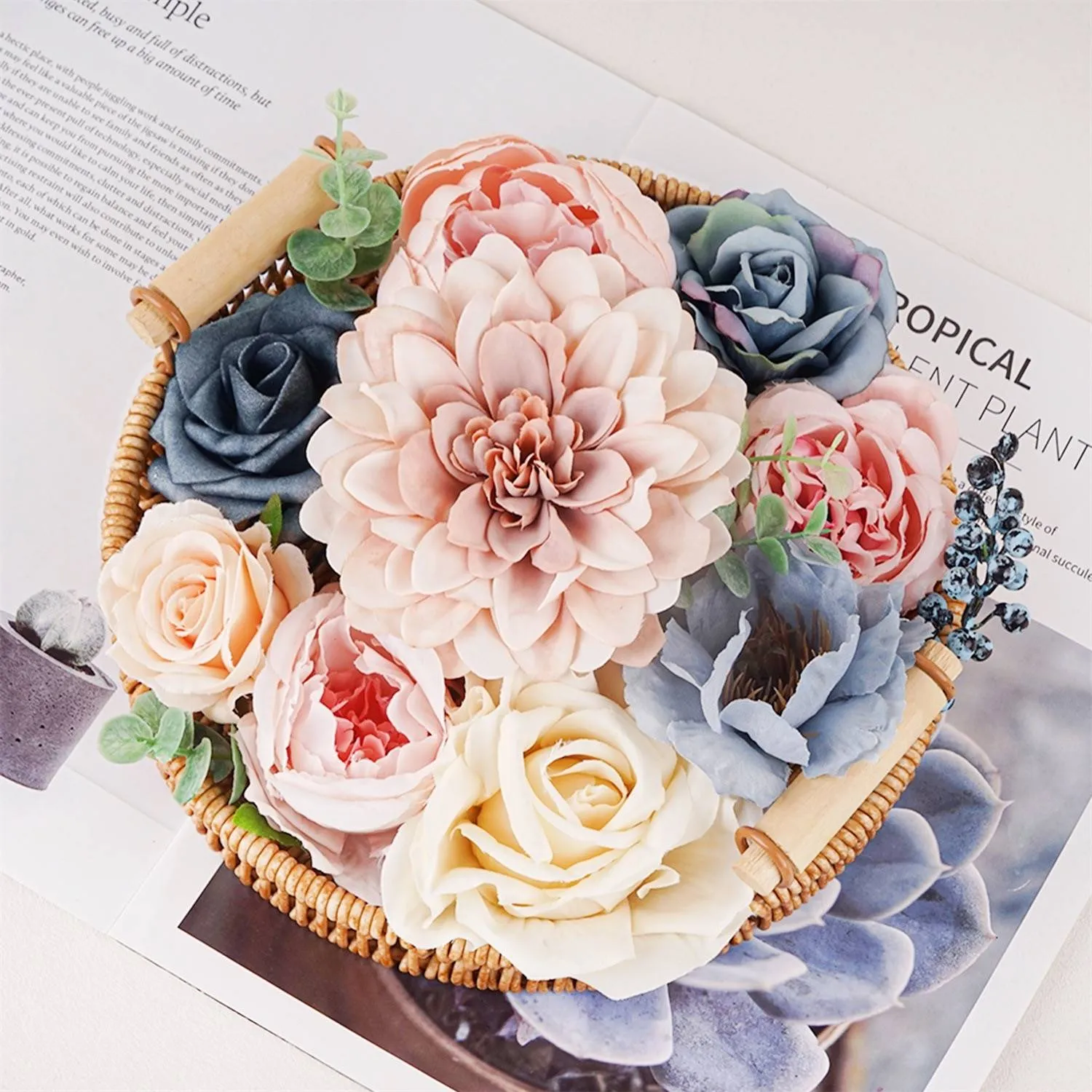 rose et bleu