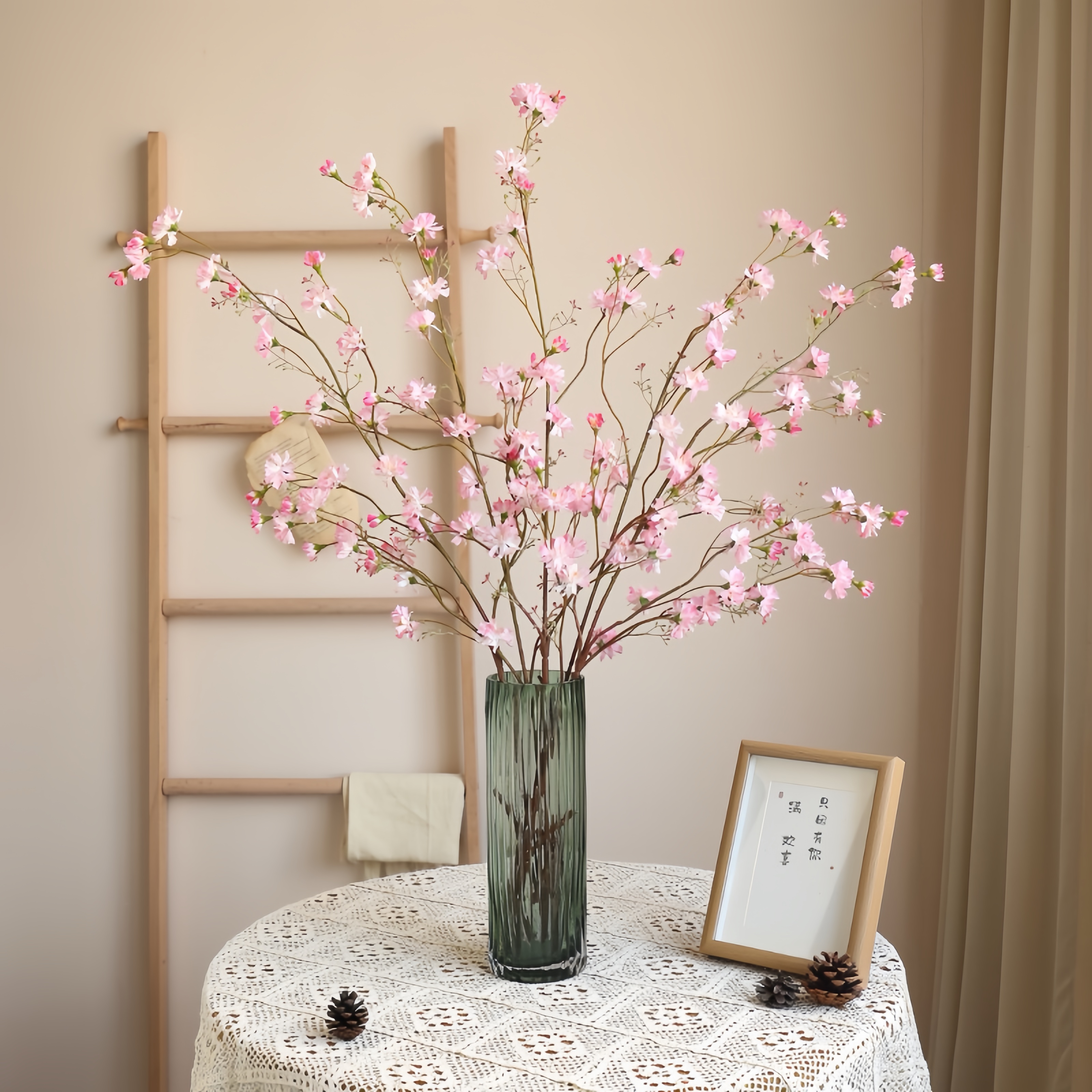 Branche artificielle de chrysanthème de saule