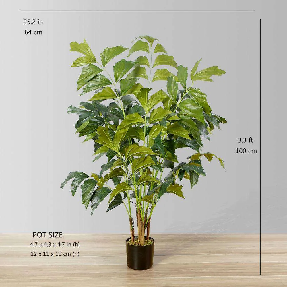 Plante en pot artificielle de palmier en queue de poisson (taille multiple)