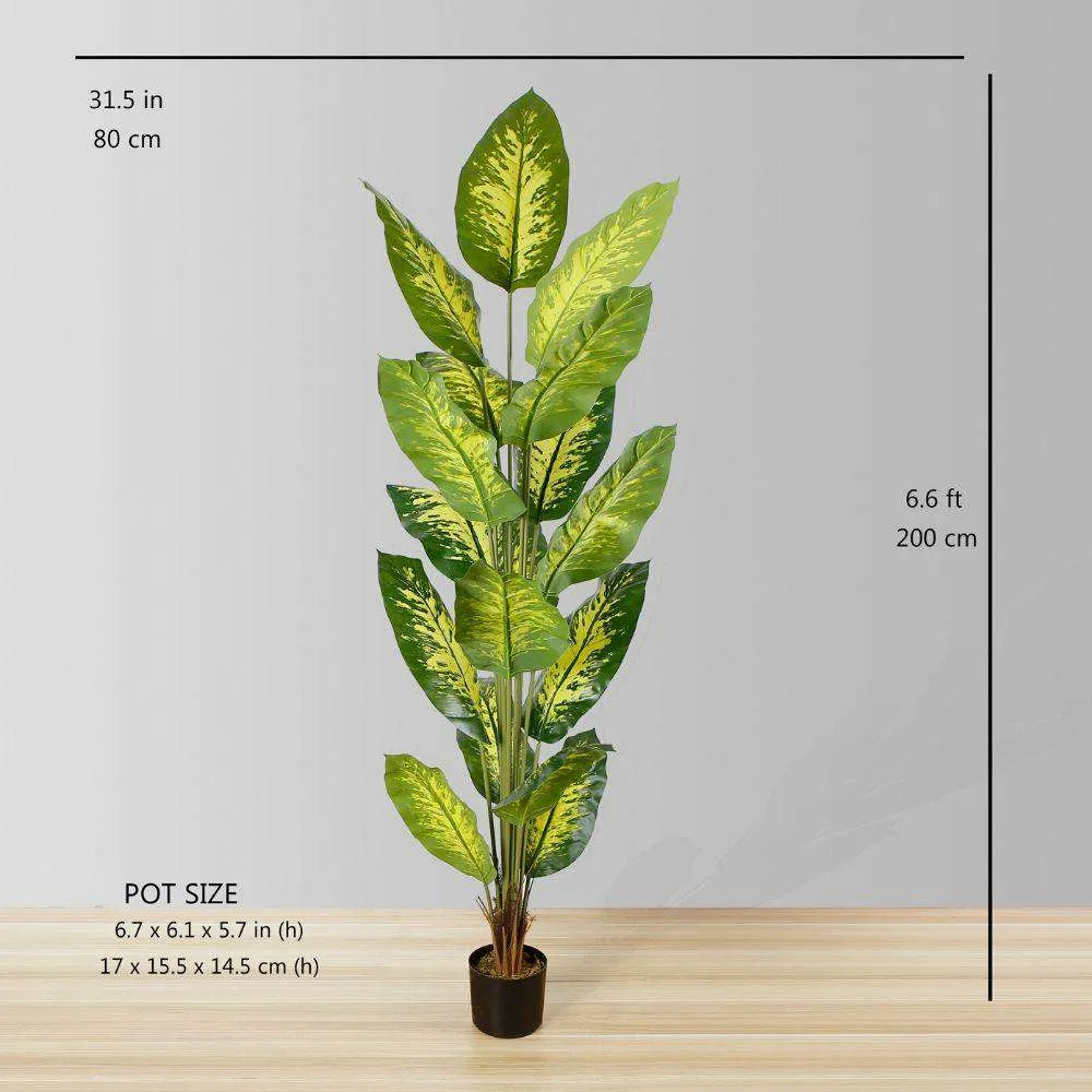 Plante en pot à feuilles persistantes artificielles