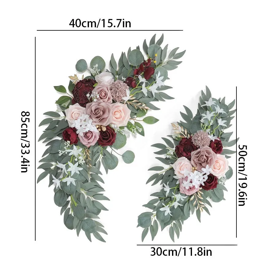 Signe senior fleur rose gris et bordeaux